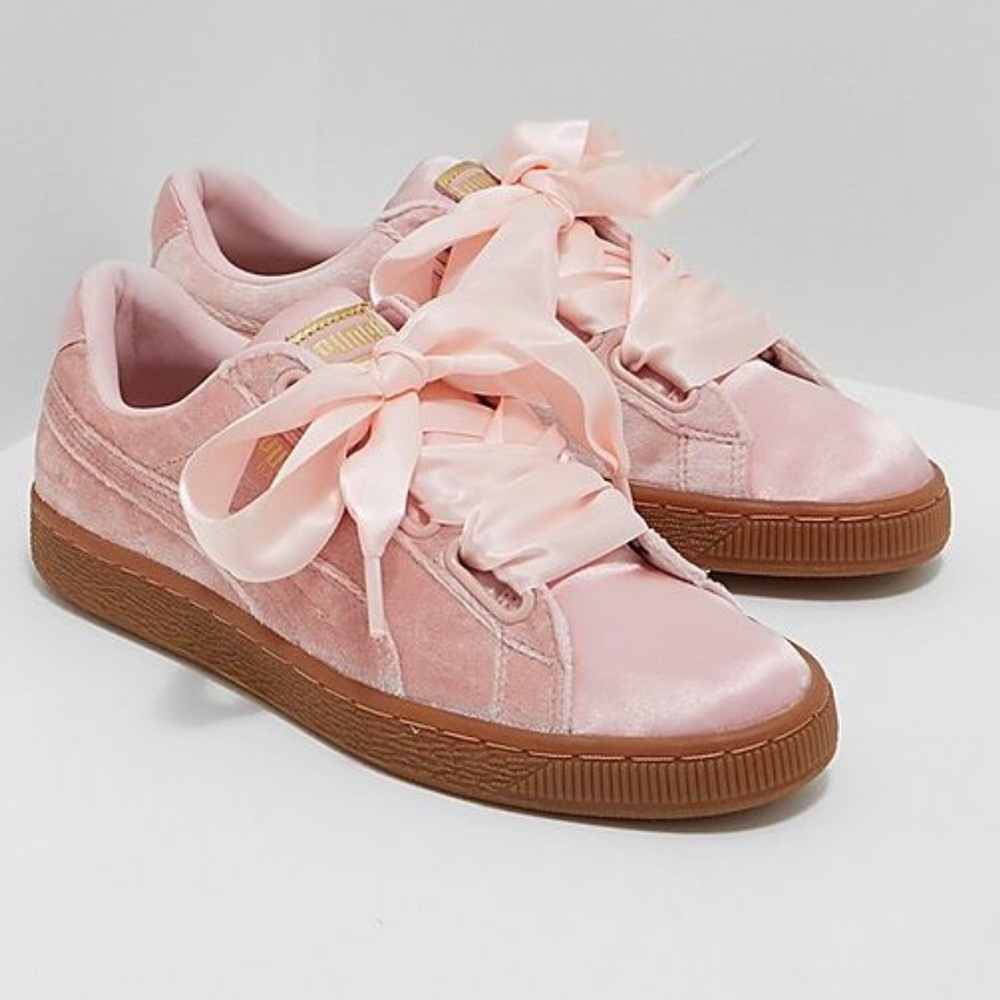 Puma pink Basket Heart Shoes